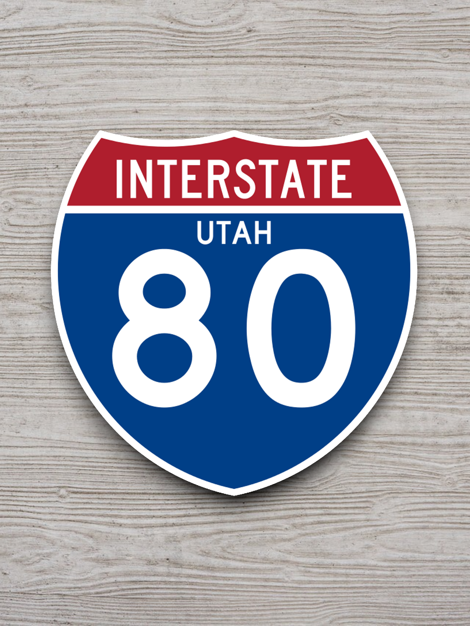 Interstate I-80 Utah - Road Sign Sticker