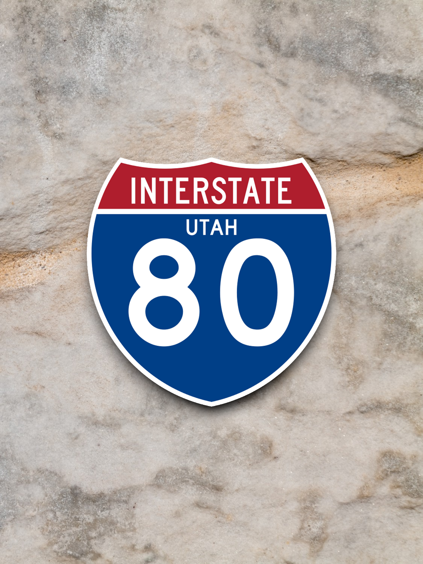 Interstate I-80 Utah - Road Sign Sticker