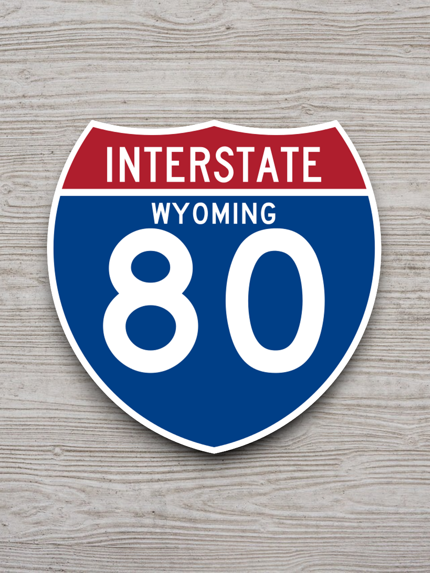 Interstate I-80 Wyoming - Road Sign Sticker