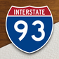 Interstate I-93 Sticker