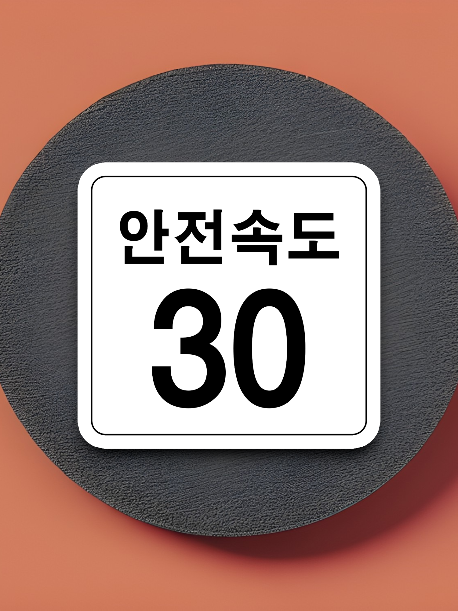 Korea Traffic Safety Sign - Assistance - 30 Safety Speed Sticker