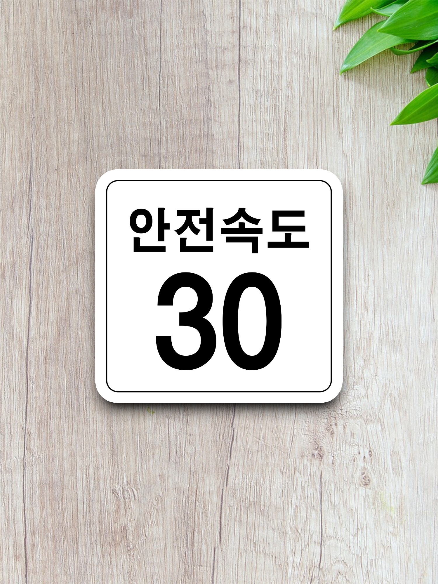 Korea Traffic Safety Sign - Assistance - 30 Safety Speed Sticker