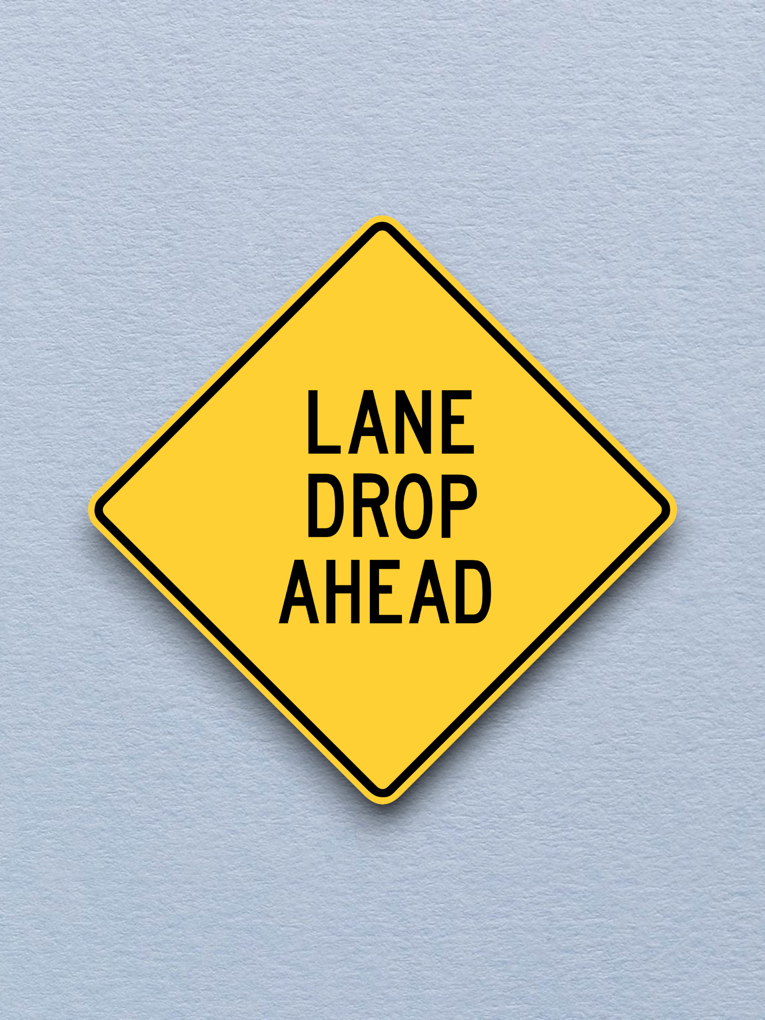 Lane drop ahead United States Road Sign Sticker