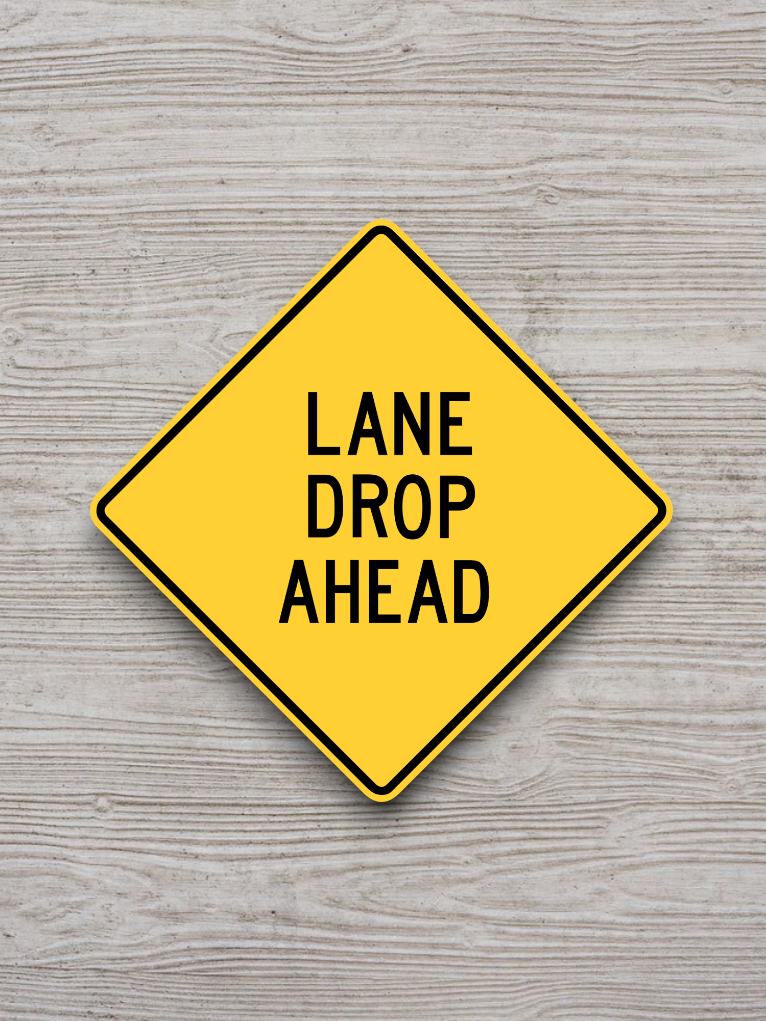 Lane drop ahead United States Road Sign Sticker