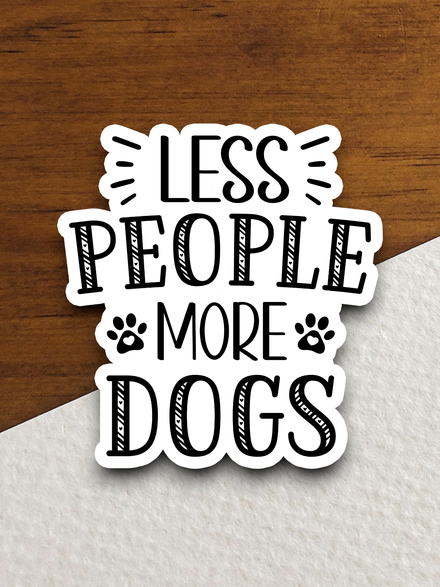 Less People More Dogs Sticker