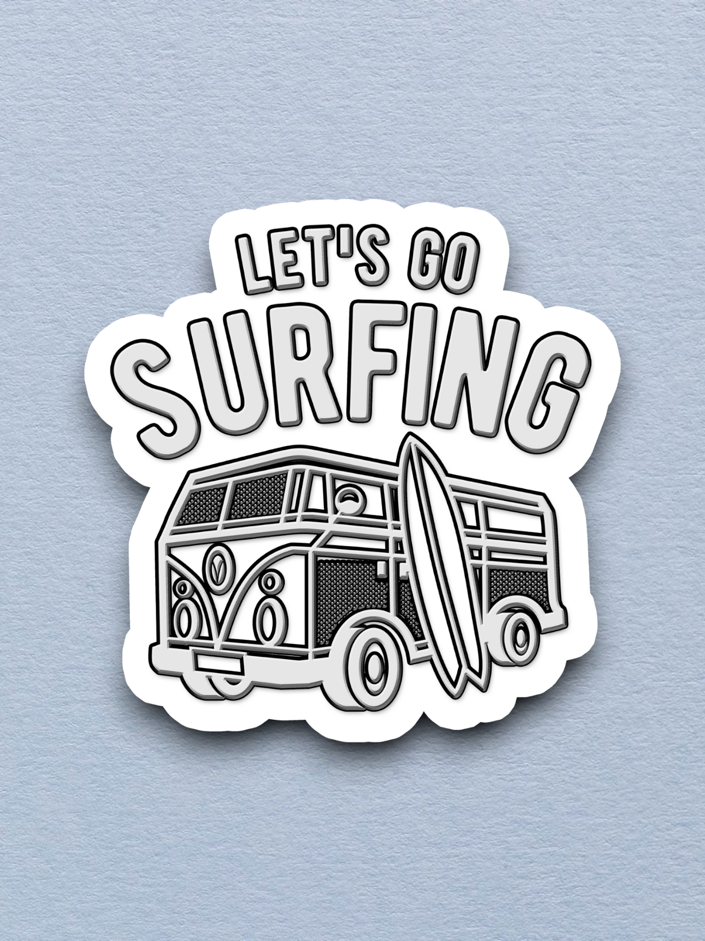 Let's Go Surfing Sticker