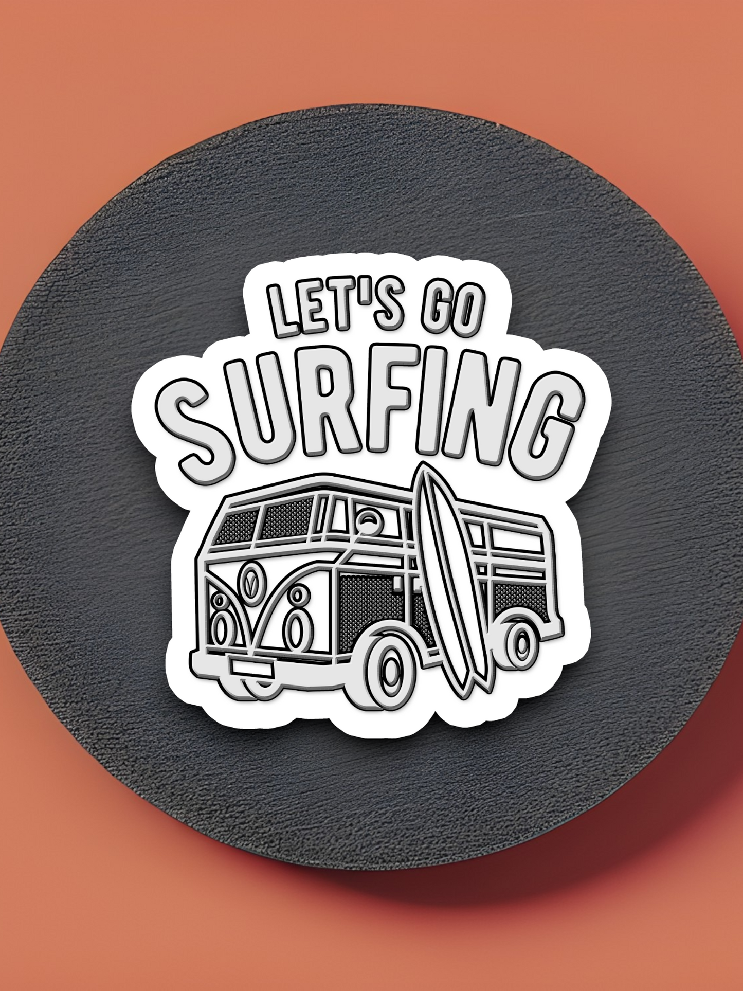 Let's Go Surfing Sticker