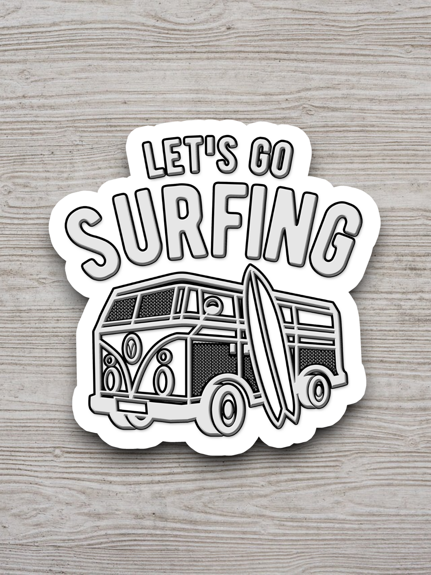 Let's Go Surfing Sticker