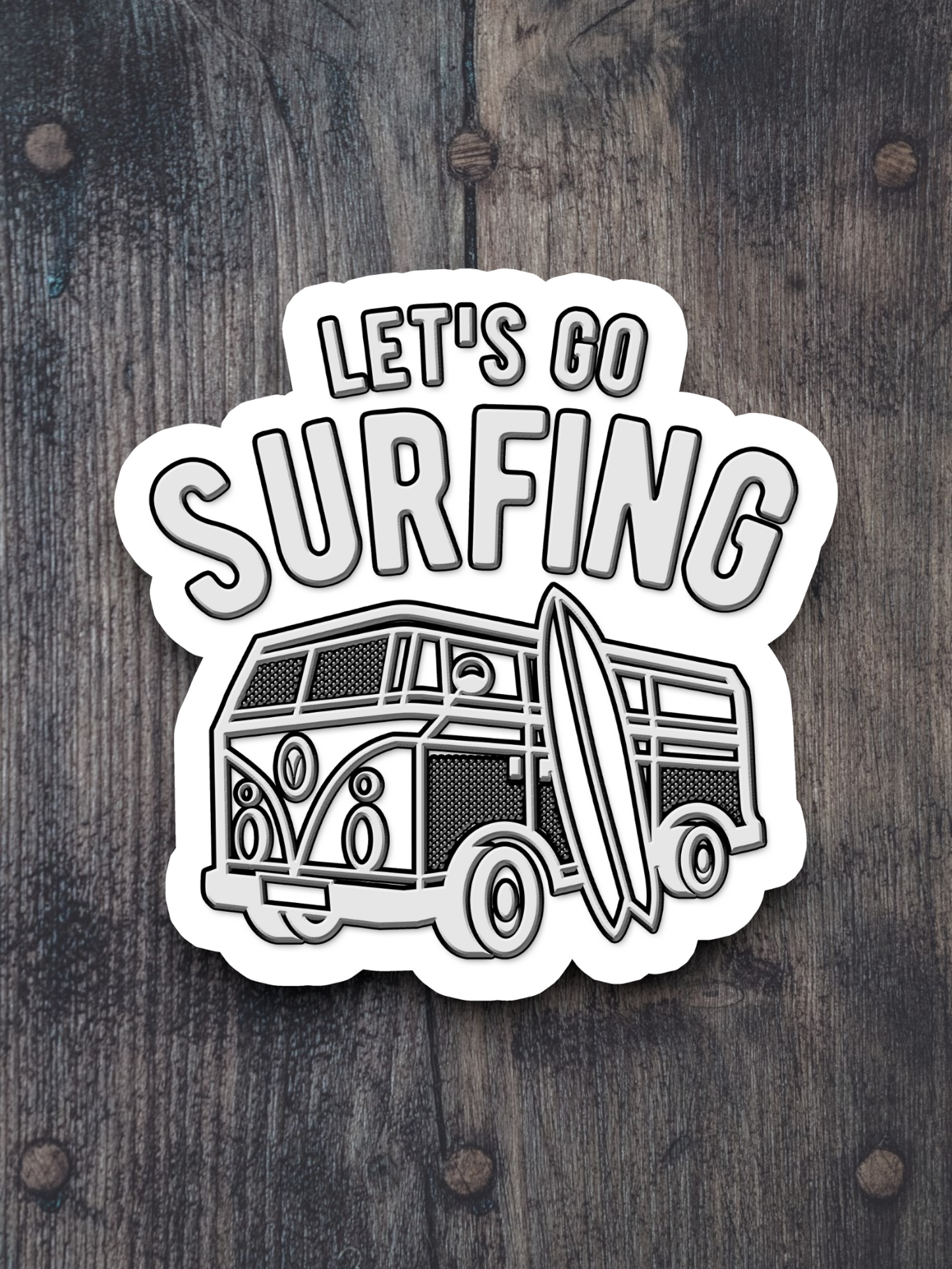 Let's Go Surfing Sticker