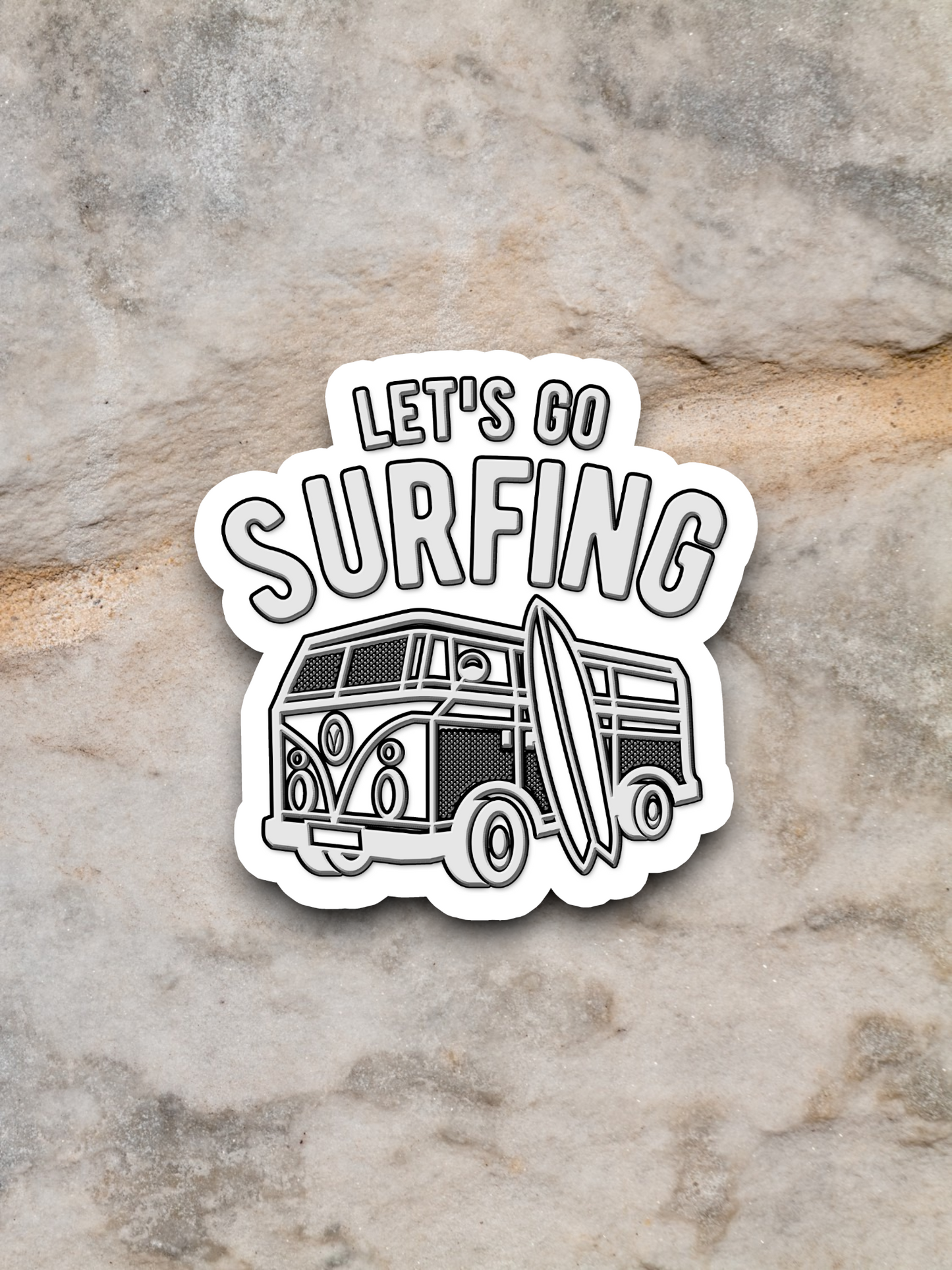 Let's Go Surfing Sticker