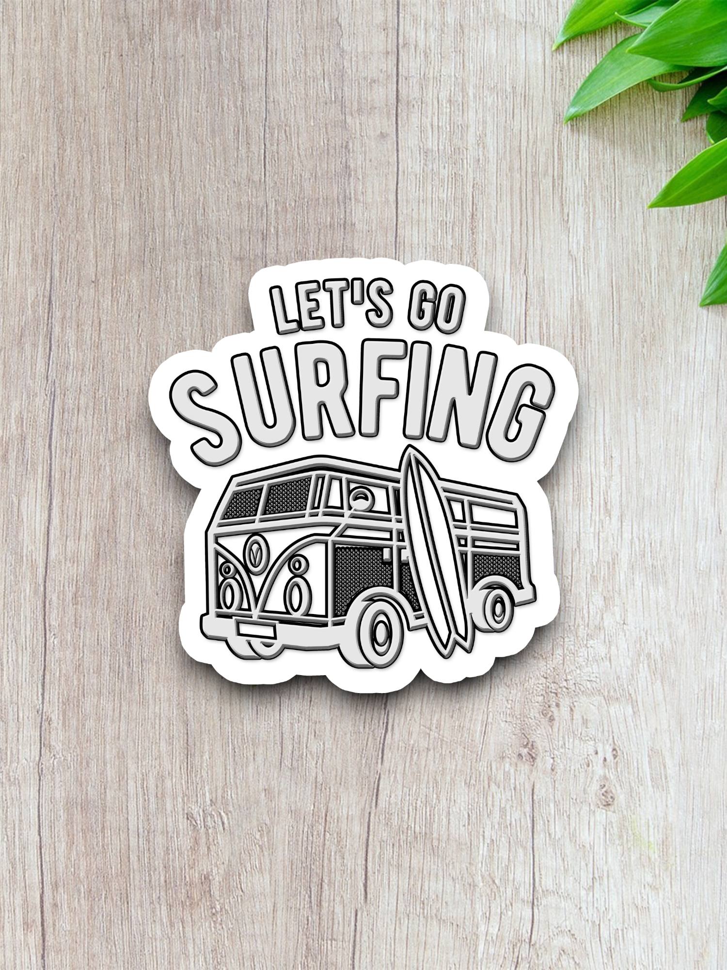 Let's Go Surfing Sticker