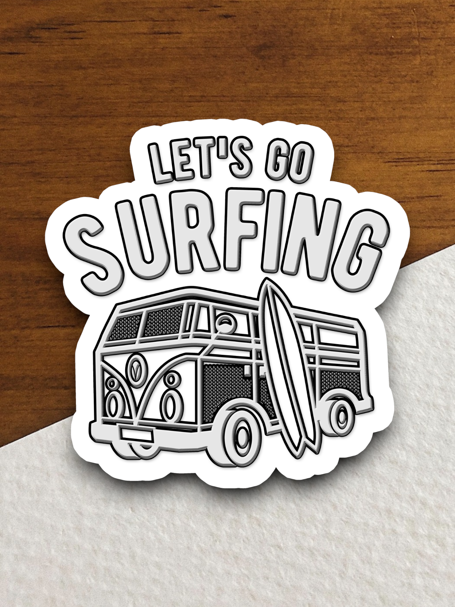 Let's Go Surfing Sticker