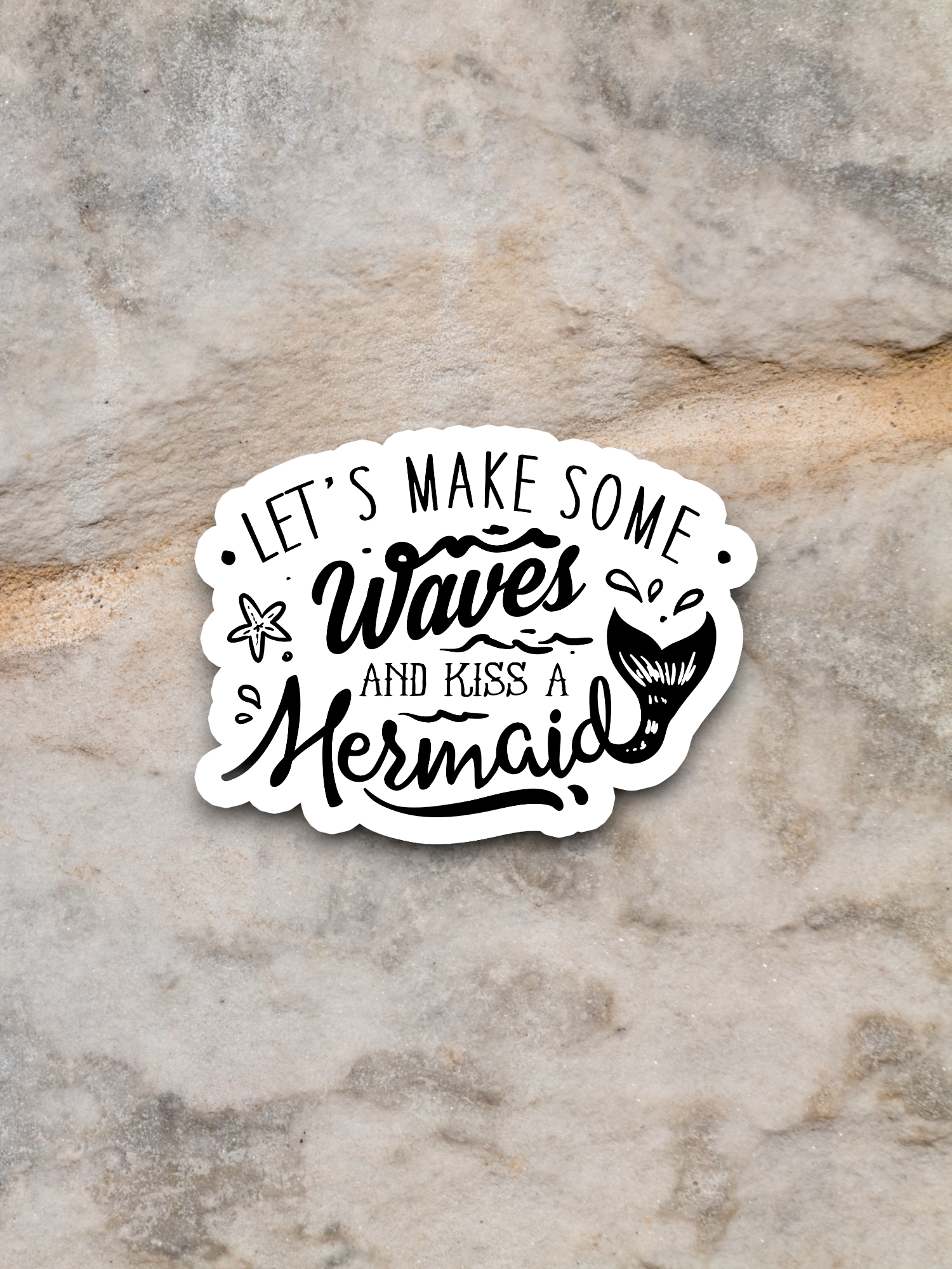 Let's Make Some Waves and Kiss a Mermaid Animal Sticker