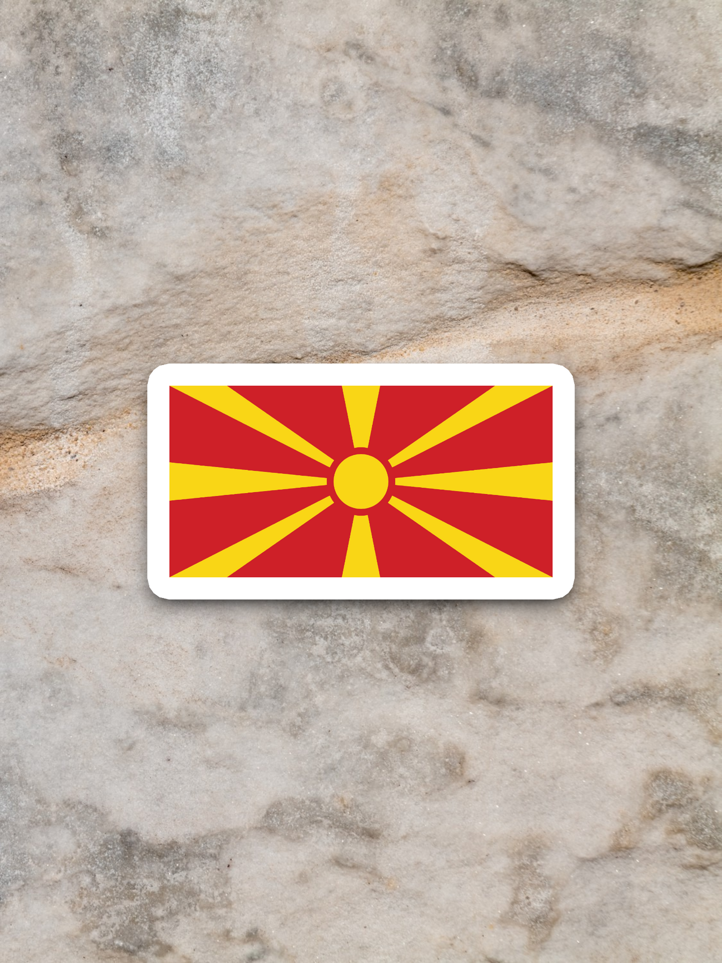 North Macedonia Flag - International Country Flag Sticker