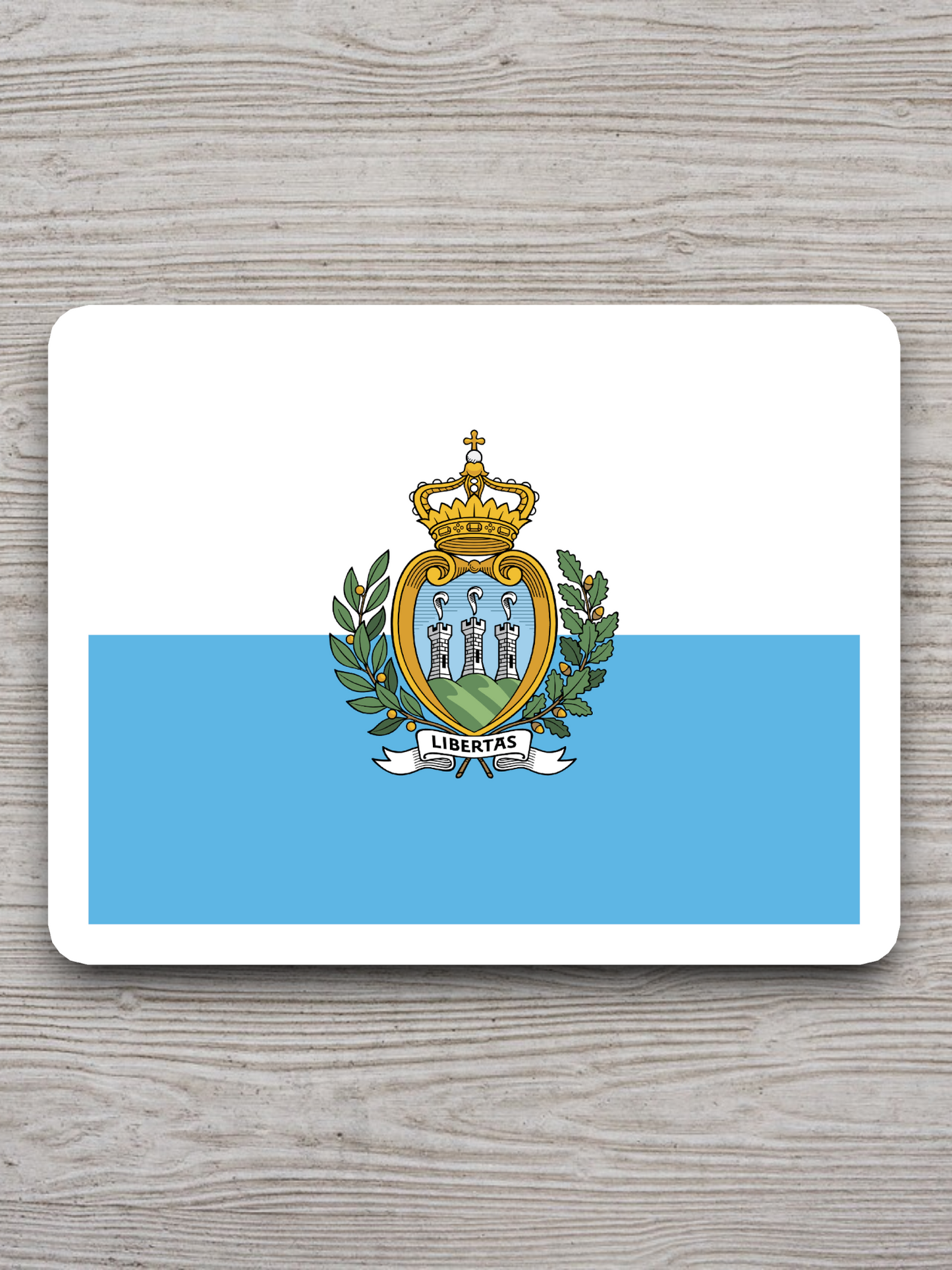 San Marino Flag - International Country Flag Sticker