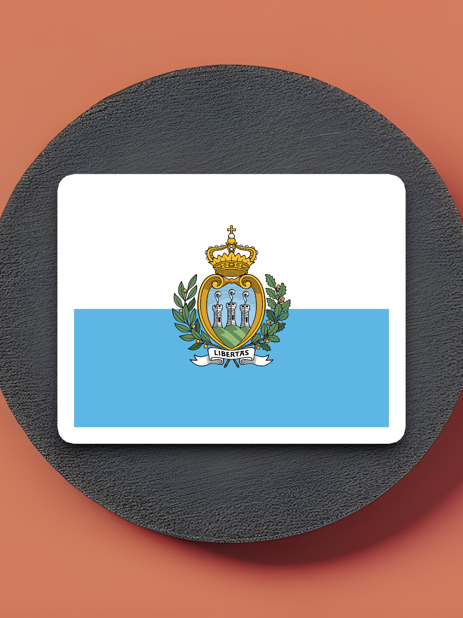 San Marino Flag - International Country Flag Sticker