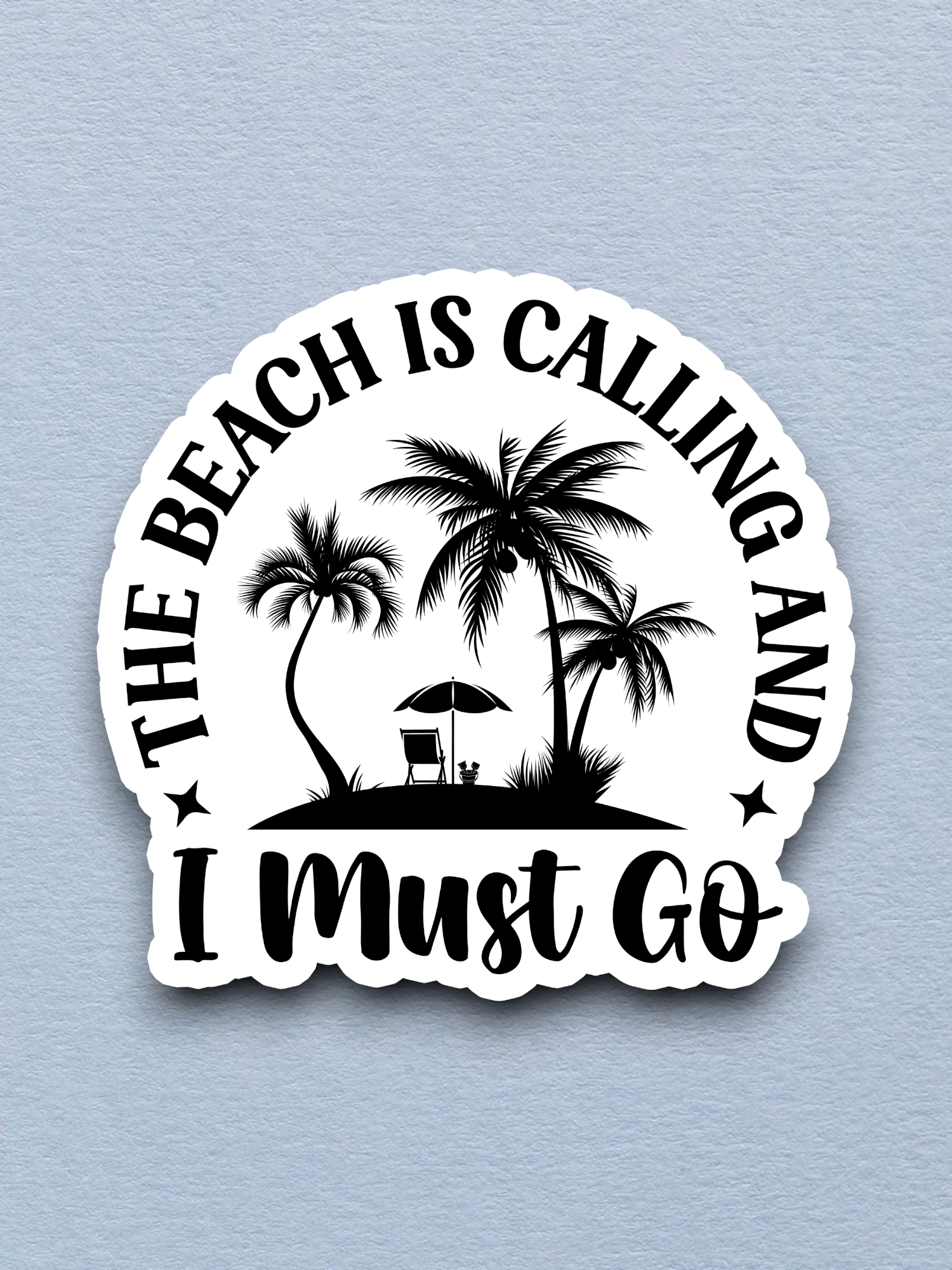 The Beach is Calling Travel Sticker