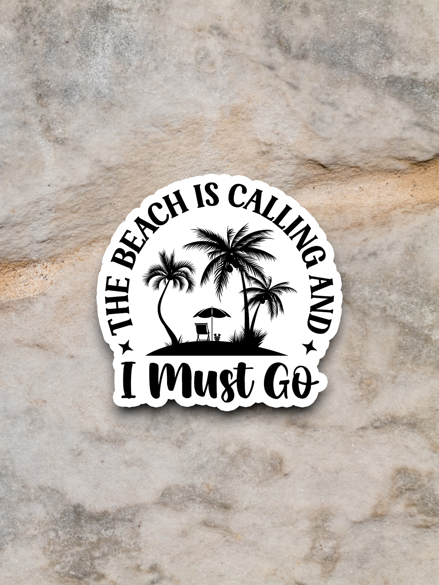 The Beach is Calling Travel Sticker