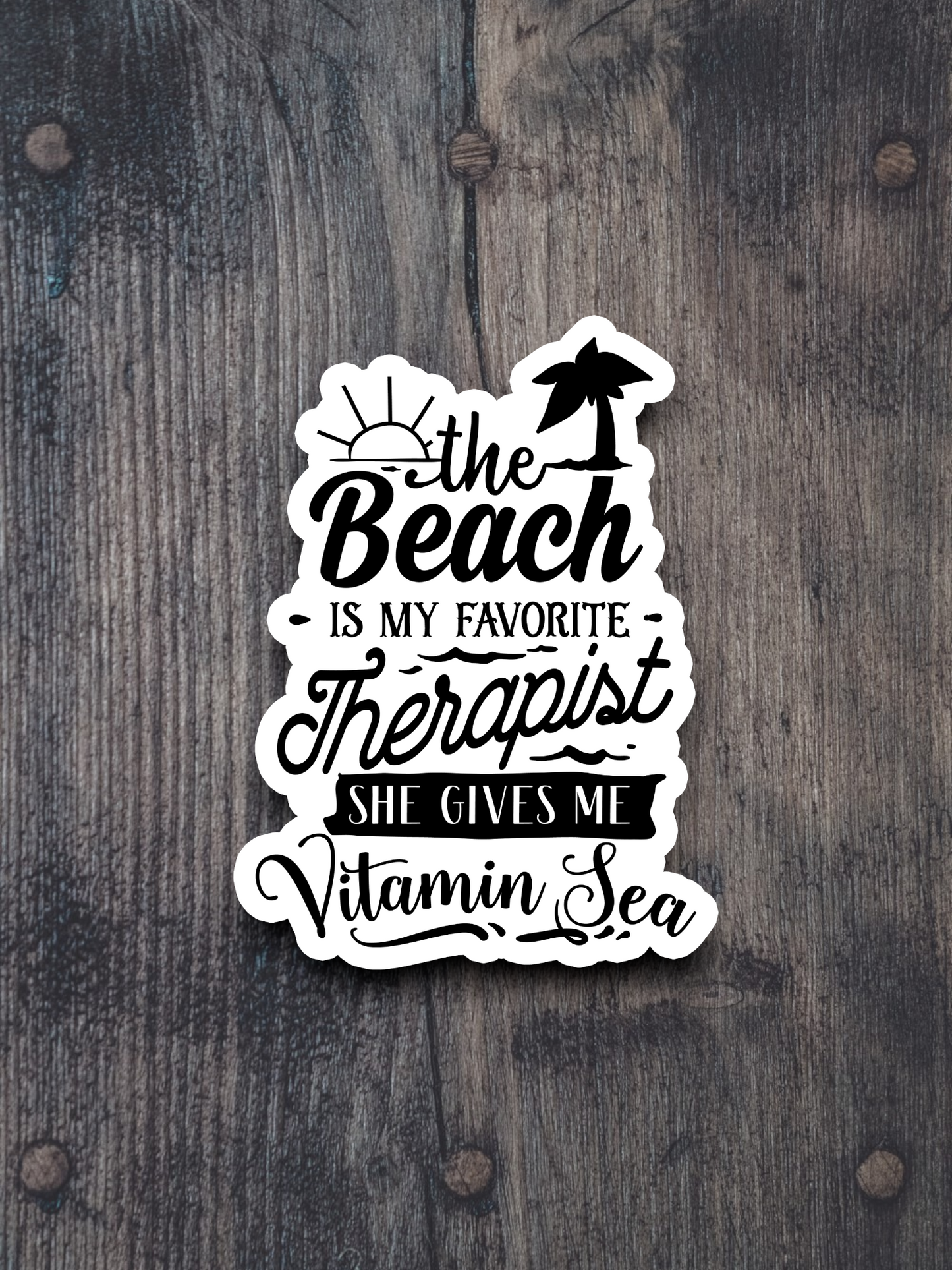The Beach is my Favorite Therapist Travel Sticker