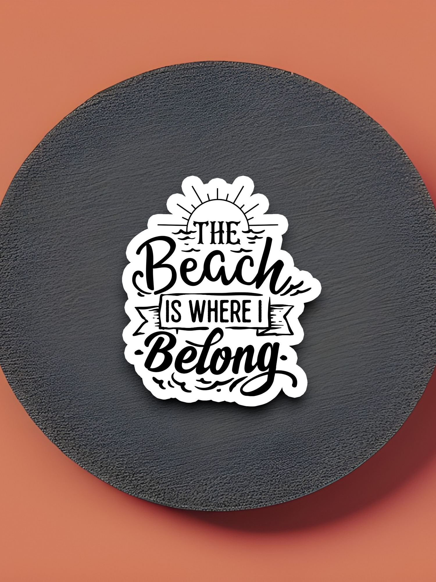 The Beach is Where I Belong Travel Sticker