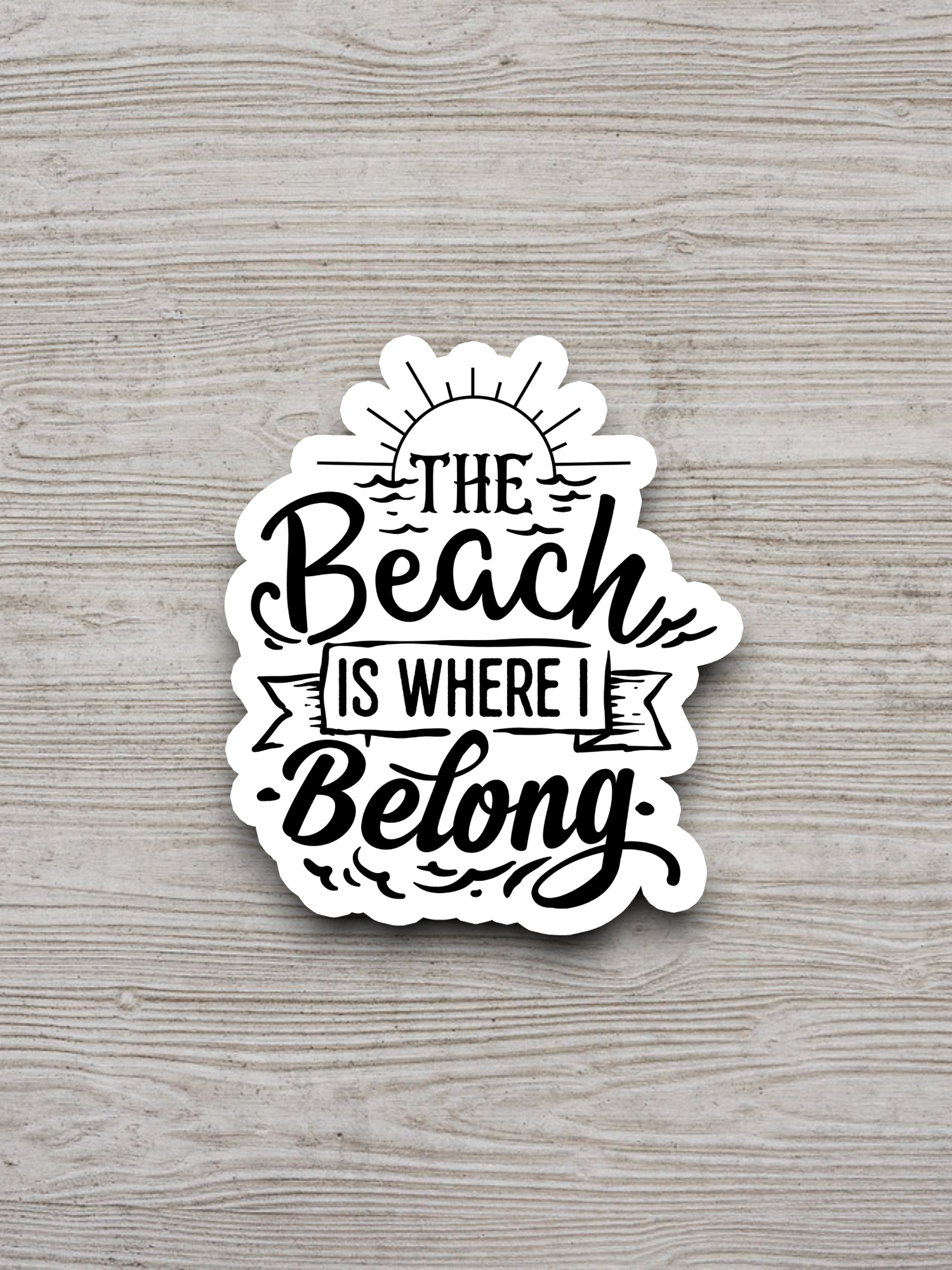 The Beach is Where I Belong Travel Sticker