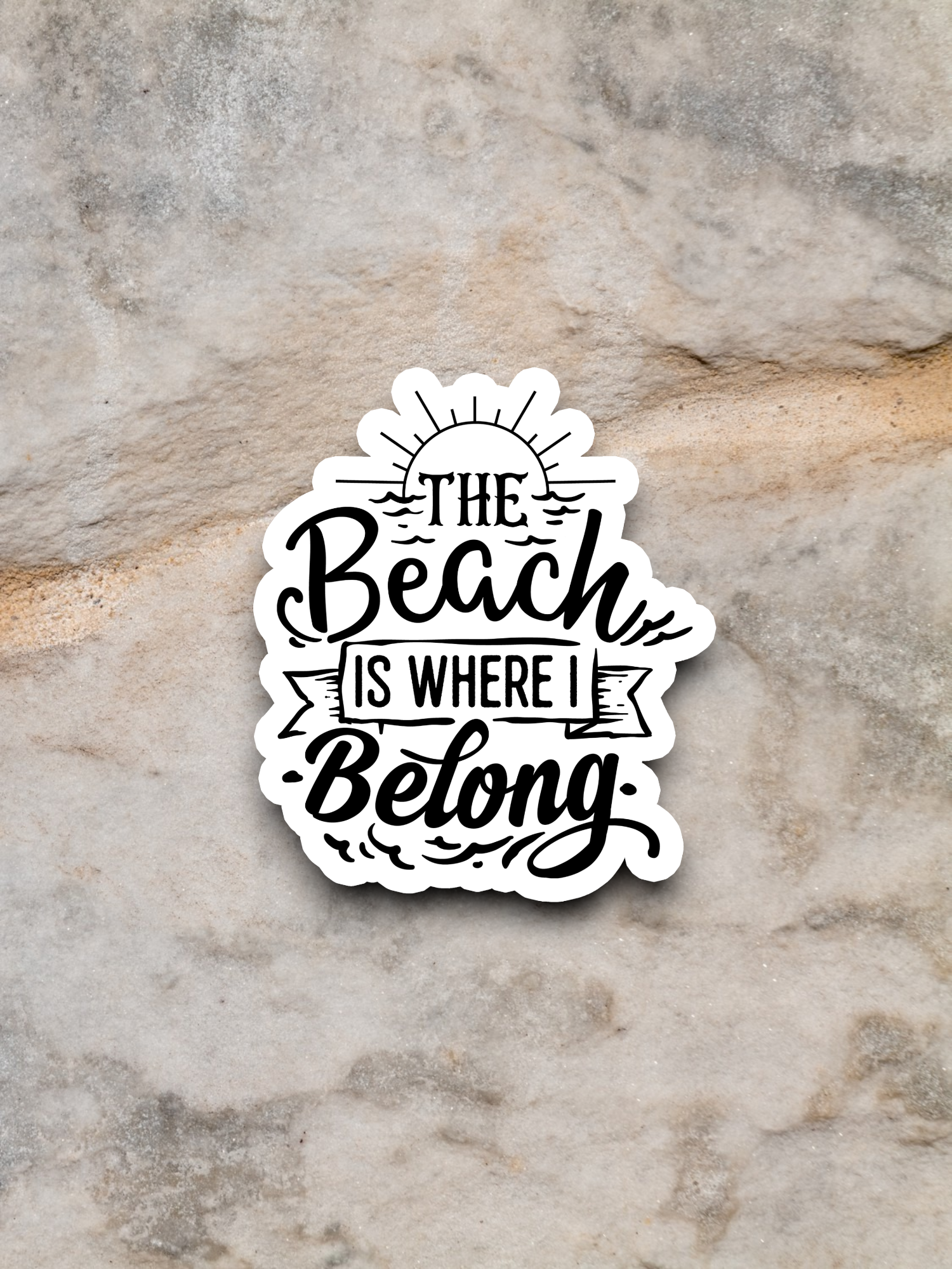 The Beach is Where I Belong Travel Sticker