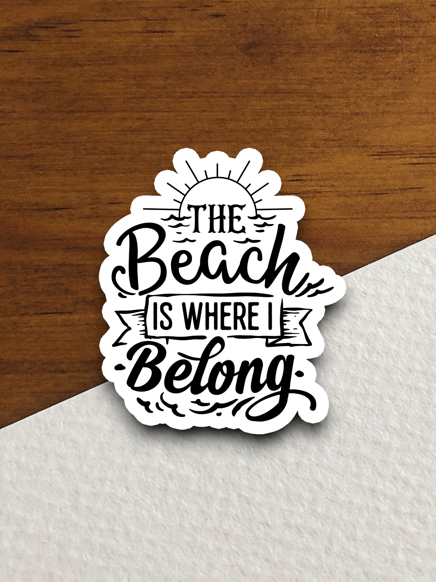 The Beach is Where I Belong Travel Sticker