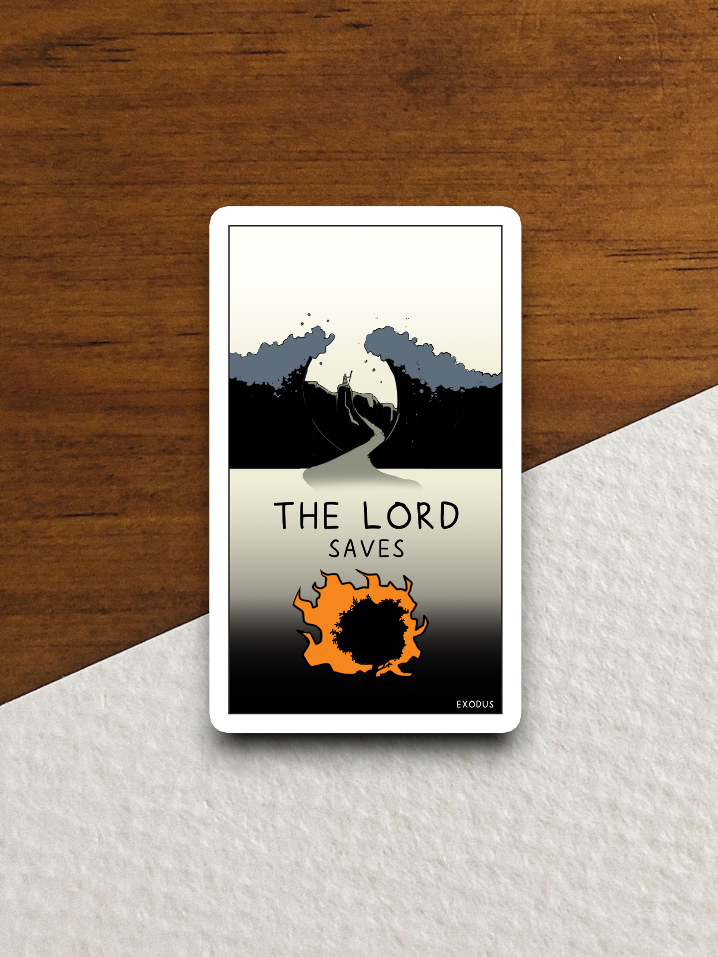 The Lord Saves Faith Sticker