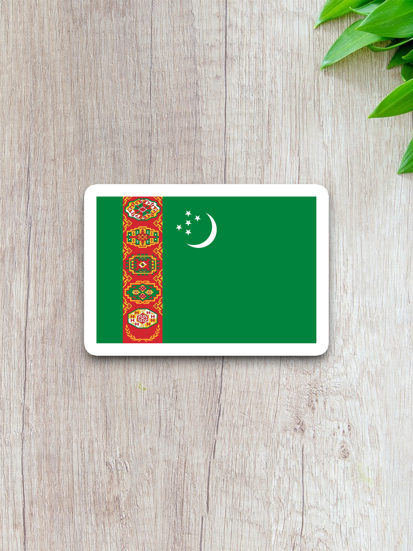 Turkmenistan Flag - International Country Flag Sticker