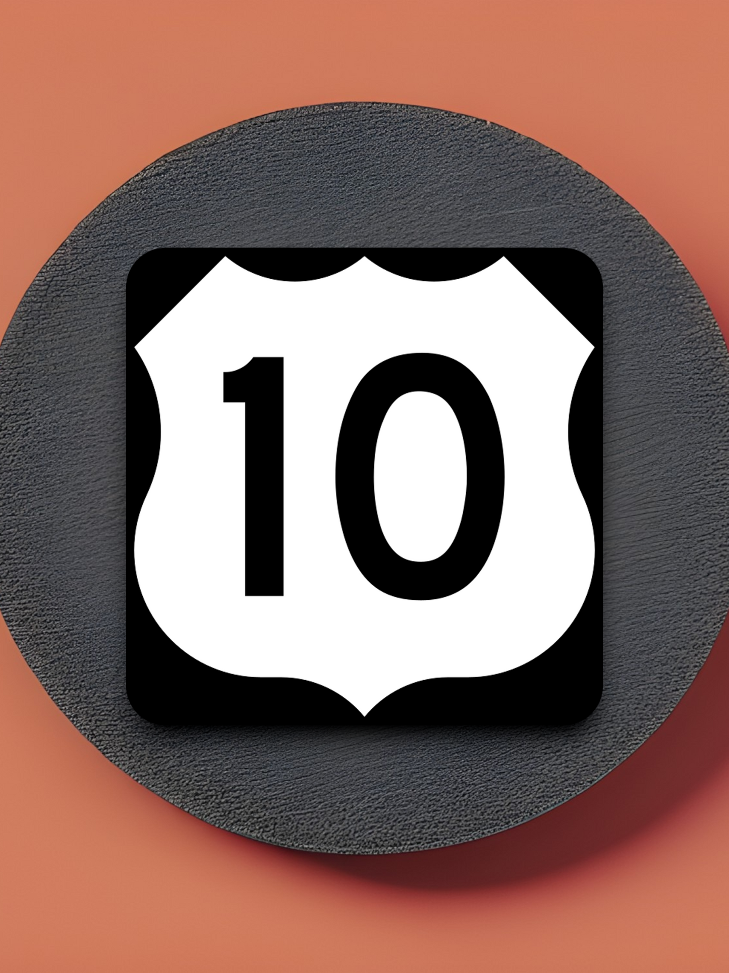U.S. Route 10 Road Sign Sticker