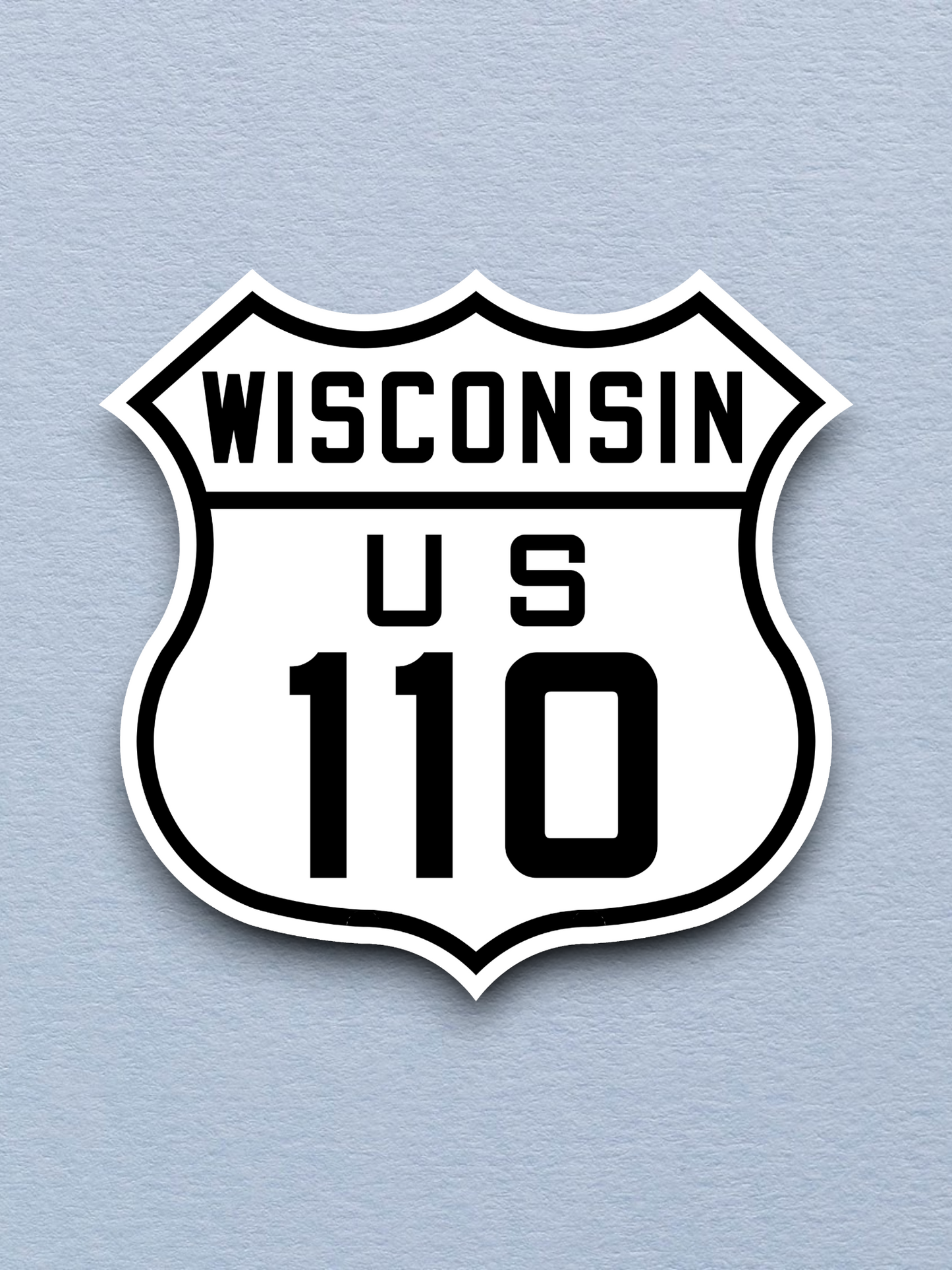 U.S. Route 110 Wisconsin Road Sign Sticker