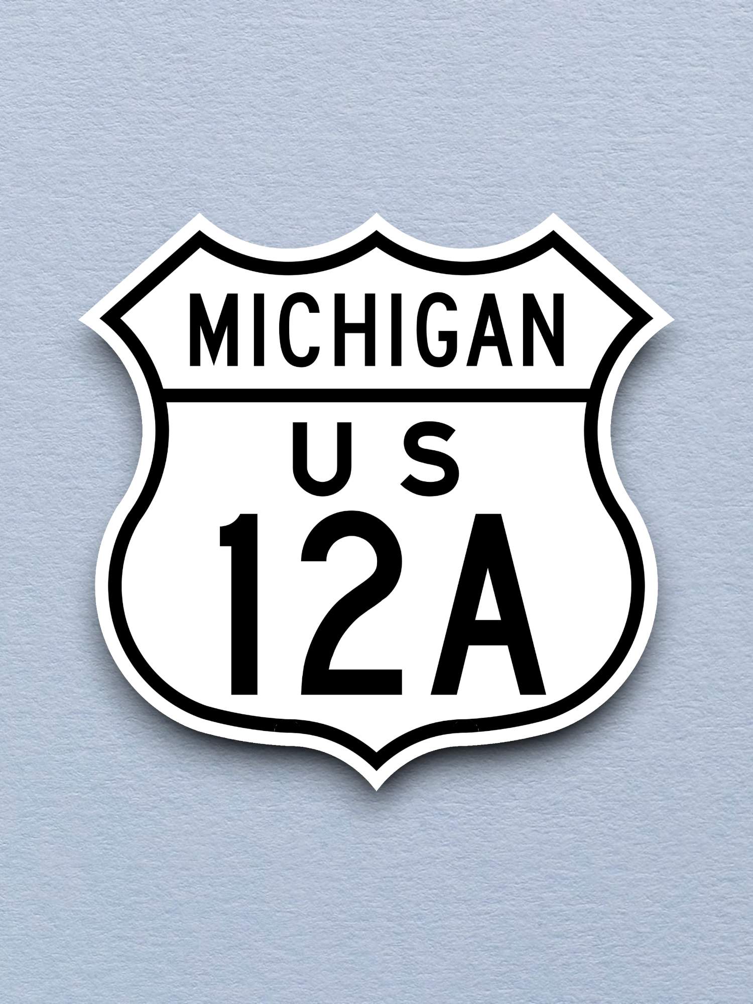 U.S. Route 12A Michigan Road Sign Sticker