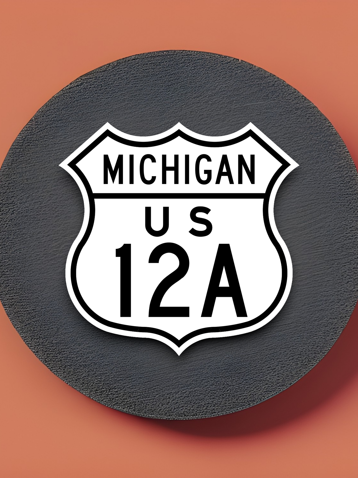 U.S. Route 12A Michigan Road Sign Sticker