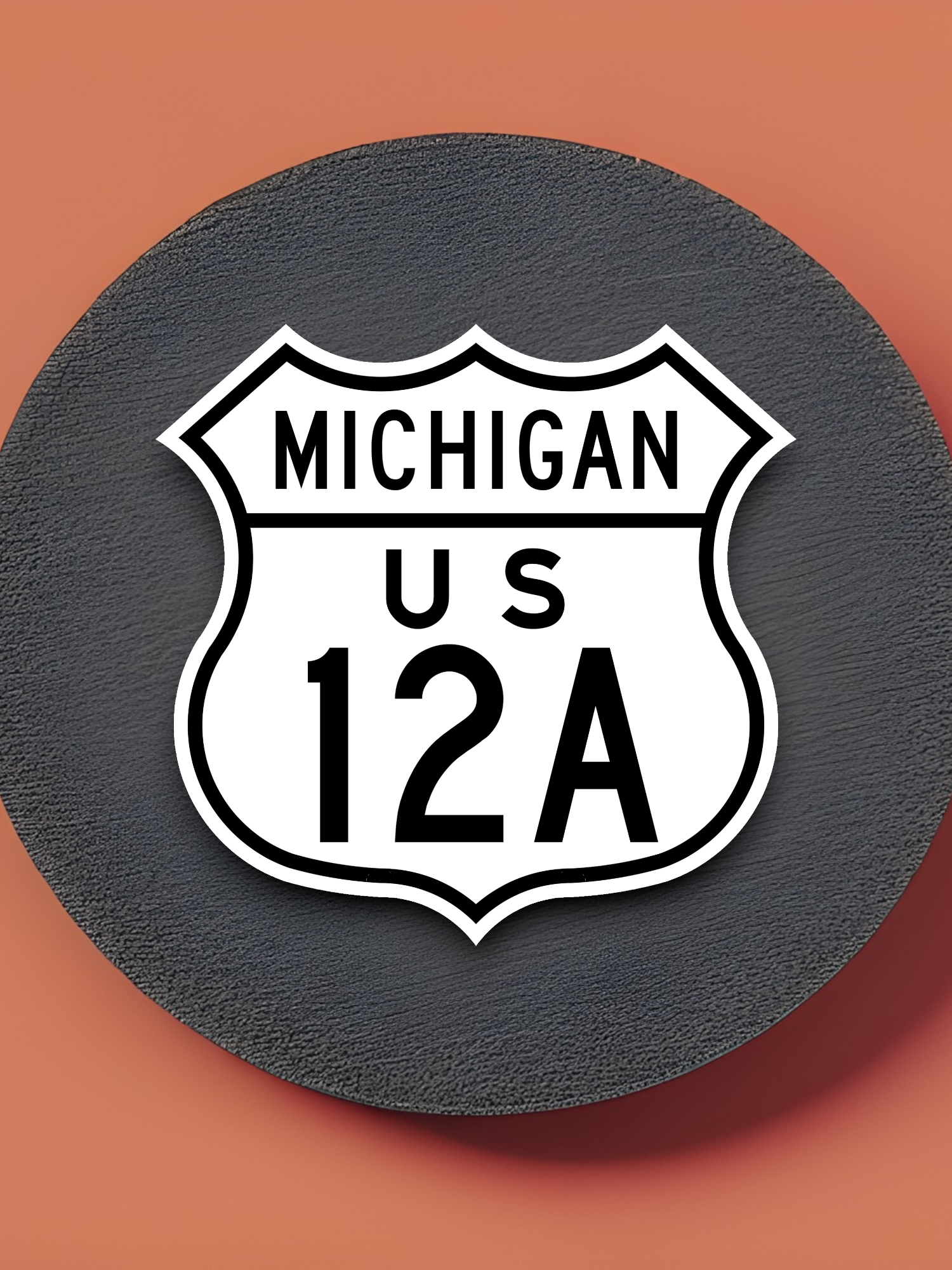 U.S. Route 12A Michigan Road Sign Sticker