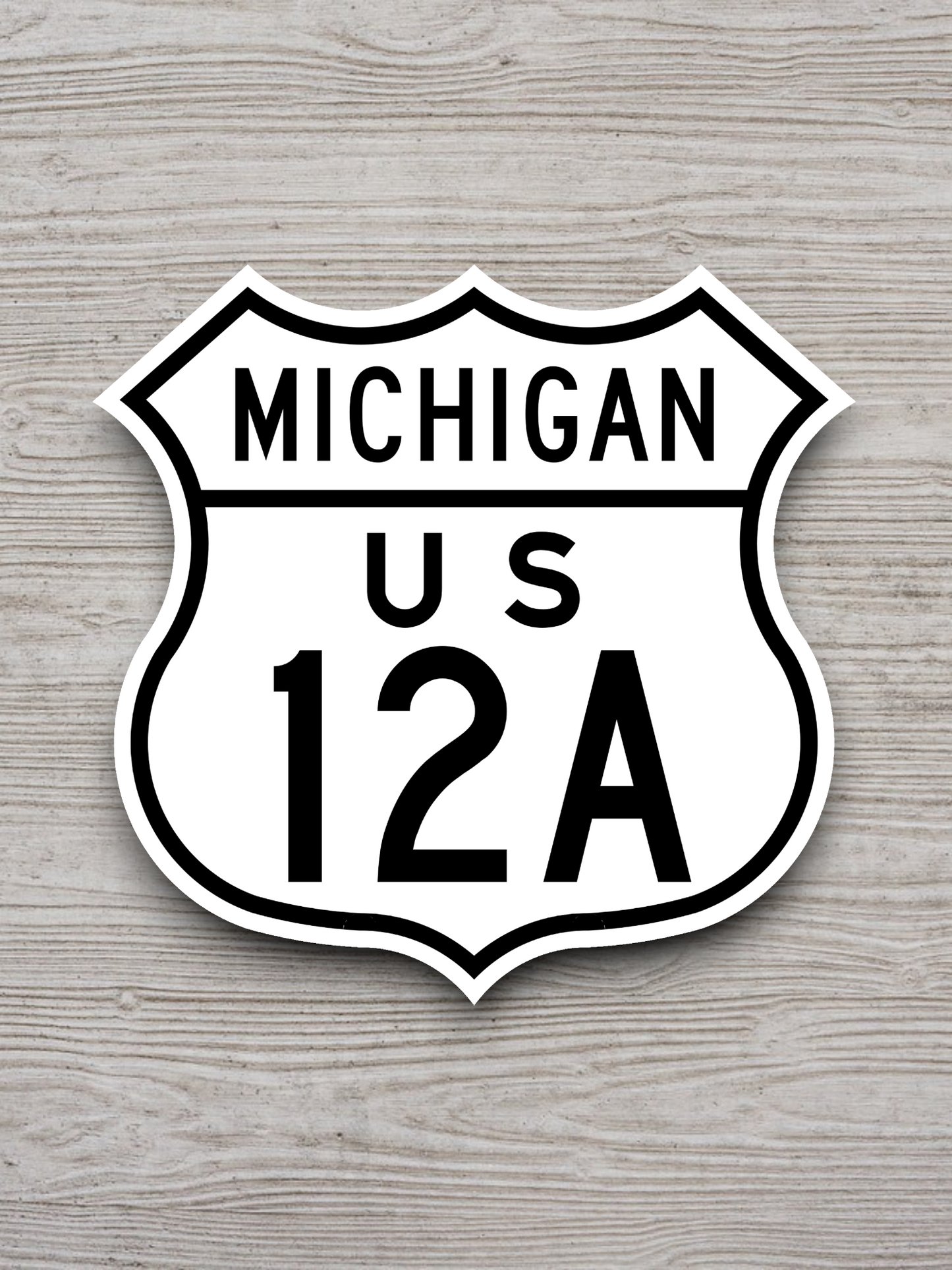 U.S. Route 12A Michigan Road Sign Sticker