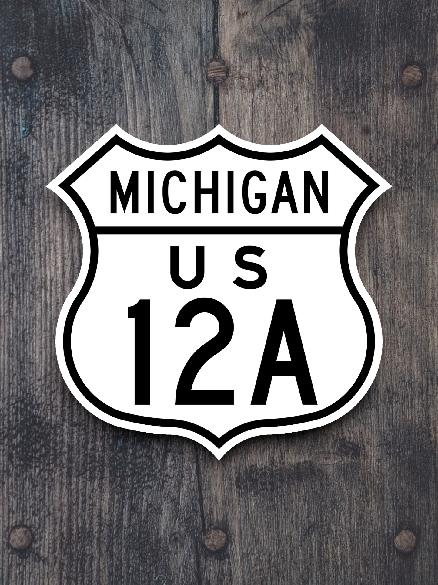 U.S. Route 12A Michigan Road Sign Sticker