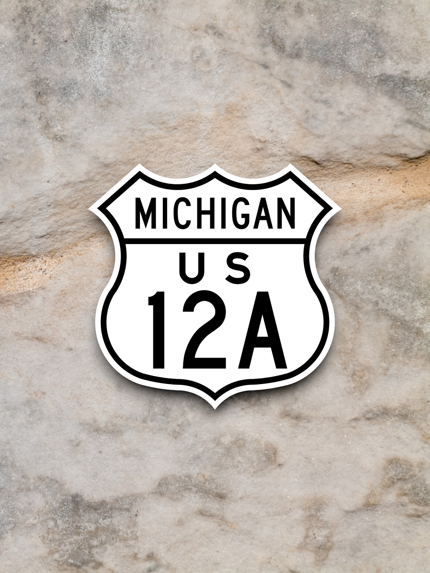 U.S. Route 12A Michigan Road Sign Sticker