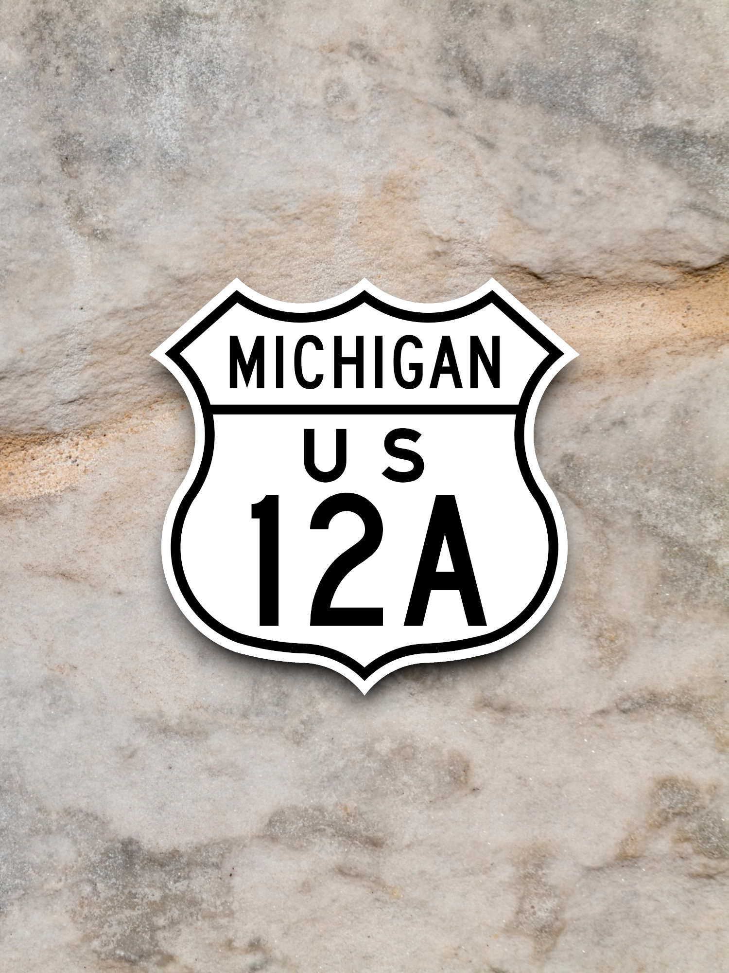 U.S. Route 12A Michigan Road Sign Sticker