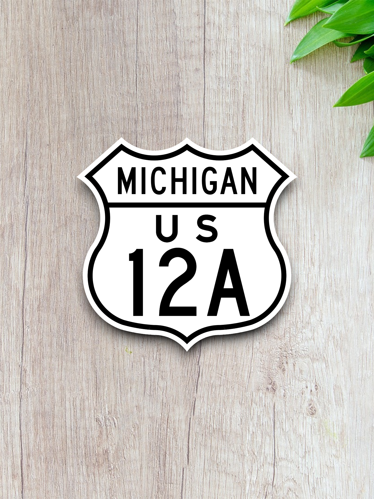 U.S. Route 12A Michigan Road Sign Sticker