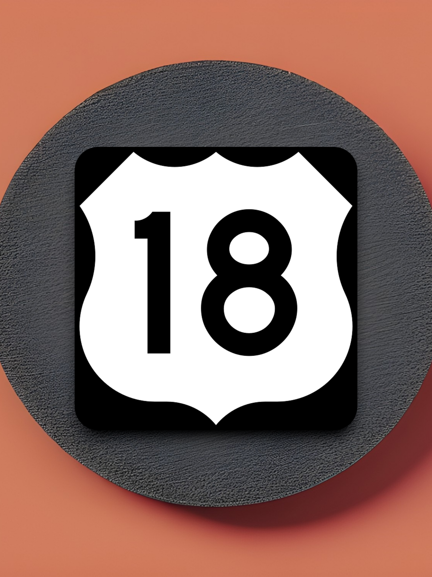 U.S. Route 18 Road Sign Sticker