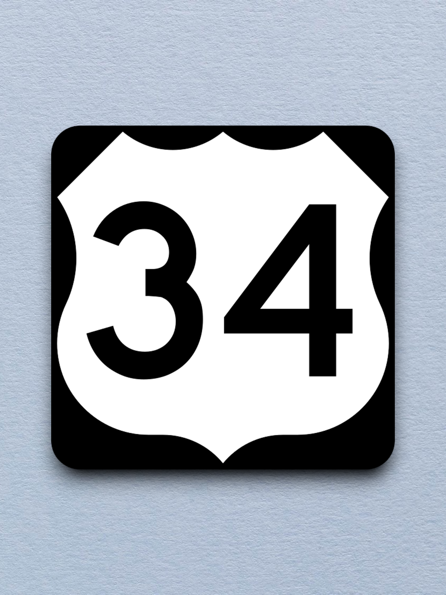 U.S. Route 34 Road Sign Sticker