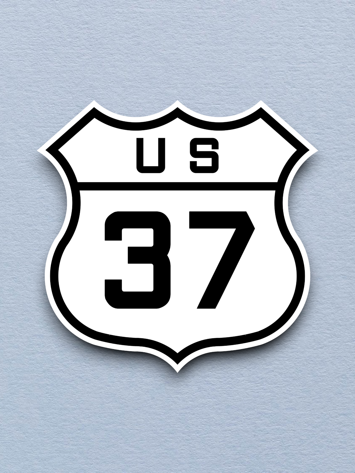 U.S. Route 37 Road Sign Sticker