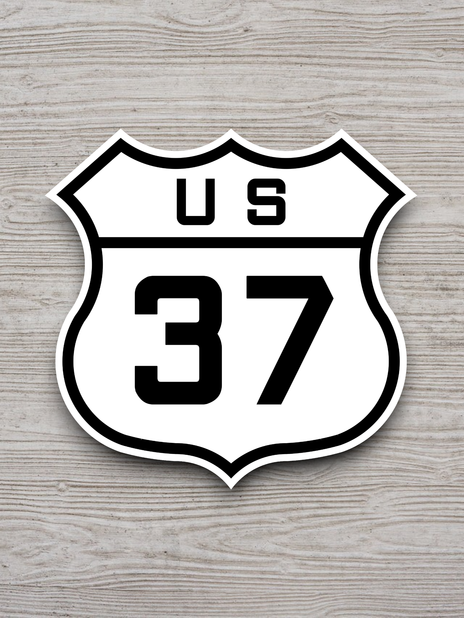 U.S. Route 37 Road Sign Sticker