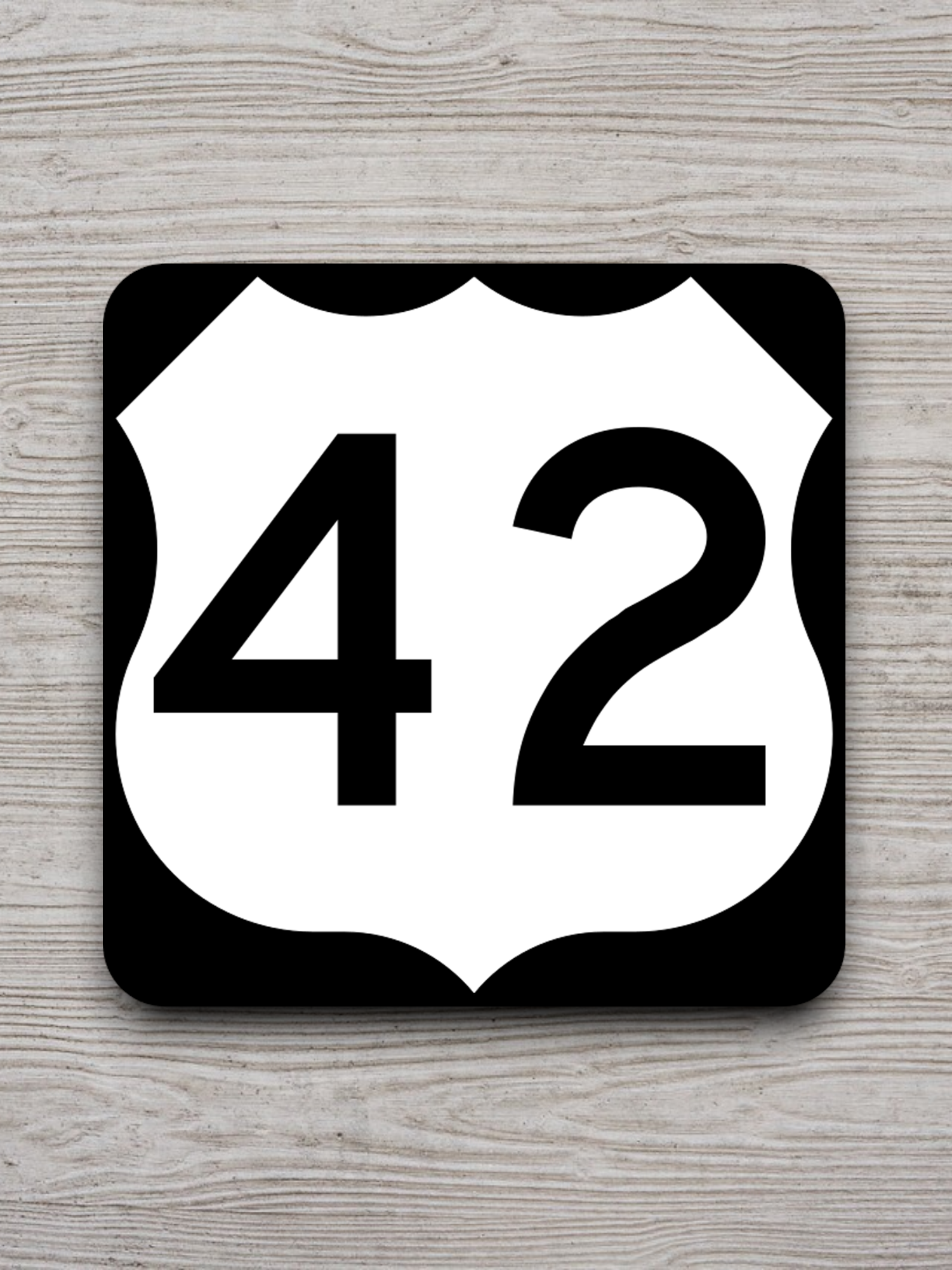 U.S. Route 42 Road Sign Sticker