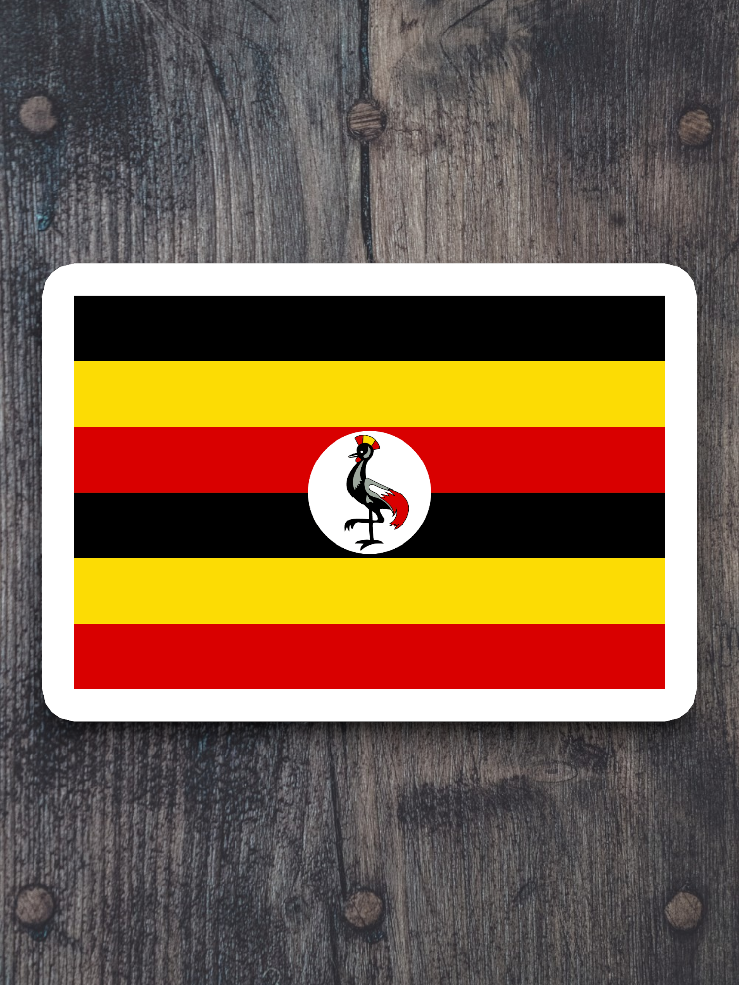 Uganda Flag - International Country Flag Sticker