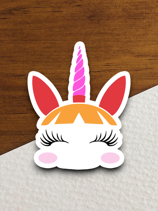 Unicorn Pink Horn  1 Animal Sticker