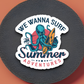 We Wanna Surf Travel Sticker