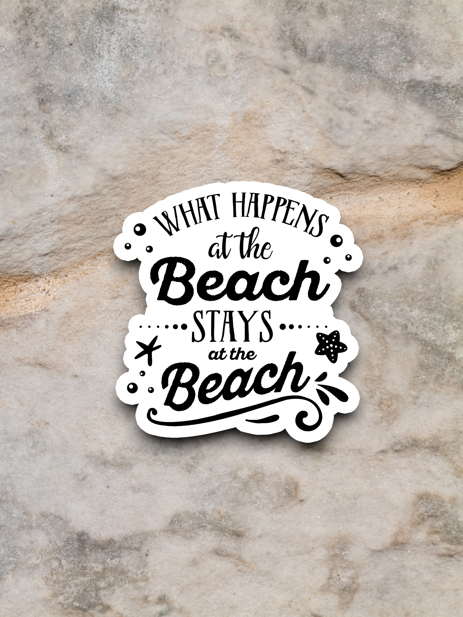 What Happens at the Beach Stays at the Beach Travel Sticker