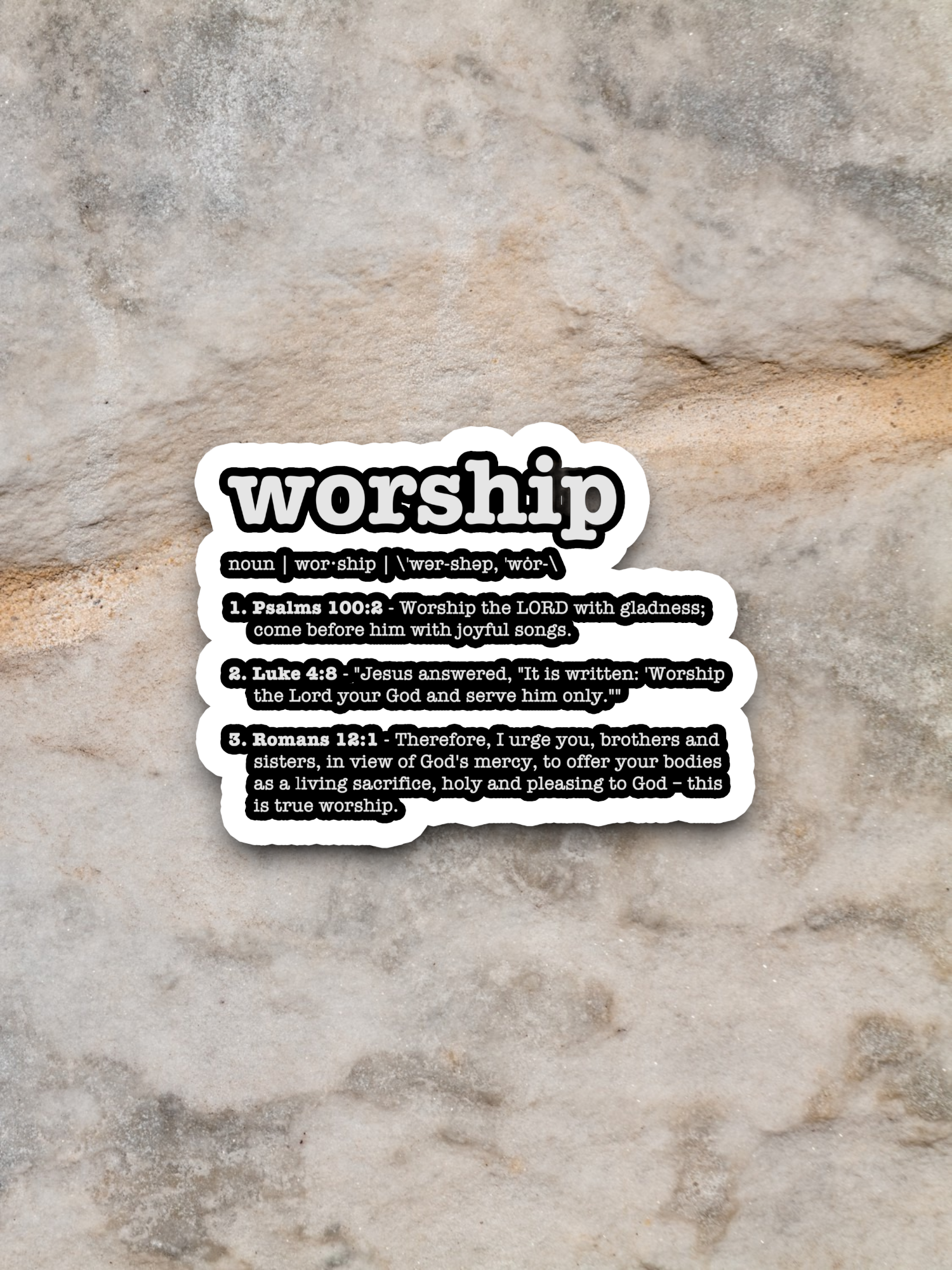 Worship Defined 02 - Faith Sticker