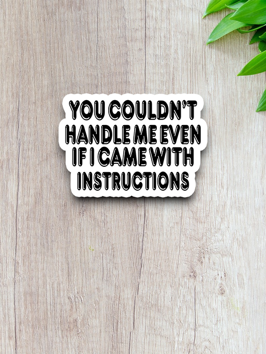 You Couldn't Handle Me Even If Humor Sticker